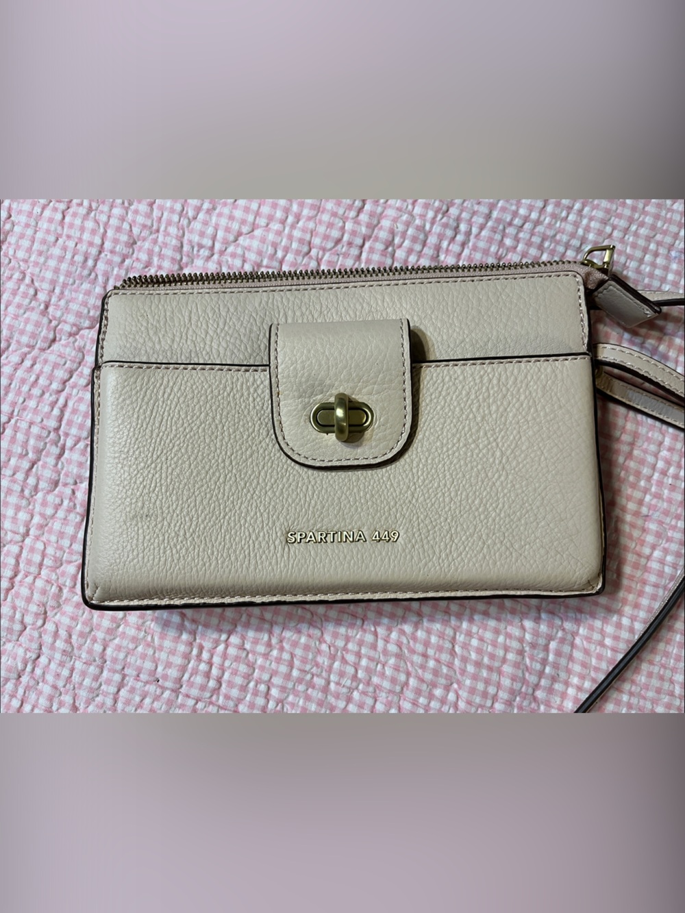 Spartina 449 Cream Crossbody Wristlet